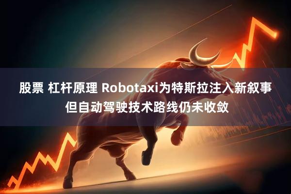 股票 杠杆原理 Robotaxi为特斯拉注入新叙事 但自动驾驶技术路线仍未收敛